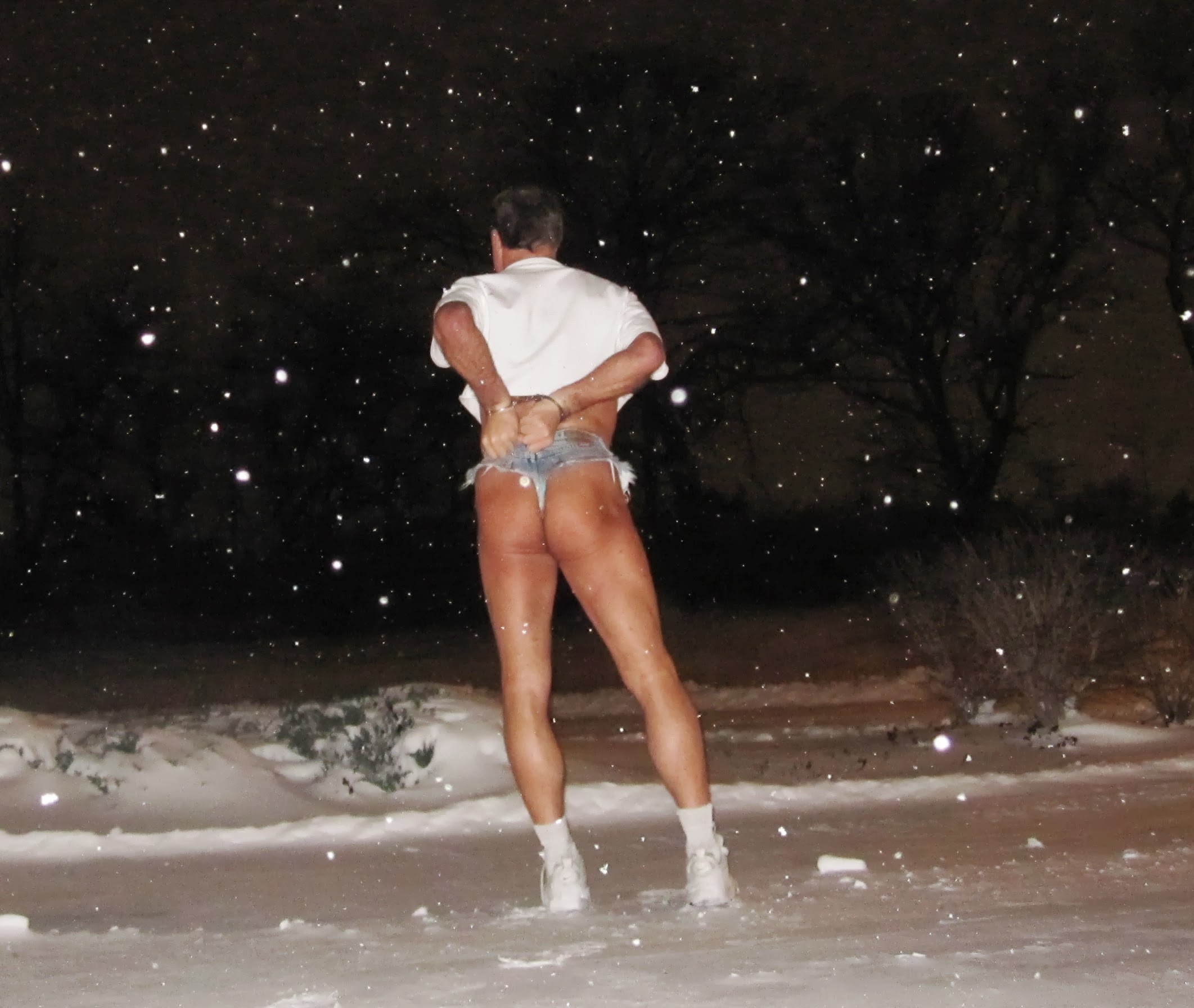 Exhibitionist Handcuffed in a Snowstorm