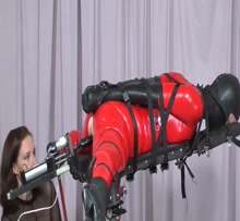 Restrained for fucking machine - HD