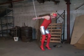 Superheroine in bondage