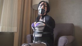 Panel Gagged and Strapped Up