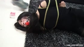 Chinese Girls Gagged and Hogtied