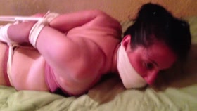 Hogtied and gagged Wife