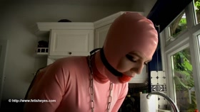 Dishwasher in Catsuit and Chains