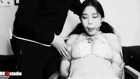 Gagged, Blindfolded and Bound Asian