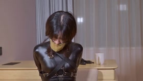 Gagged in Catsuit