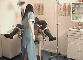 German Nurse in Latex Gloves - Handjob