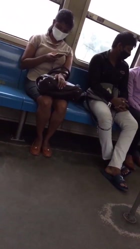 Sexy Tan Girl Thighs Exposed In The Train
