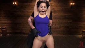 Curvy Slut Gabriella Paltrova in Grueling Rope Bondage and Tormented