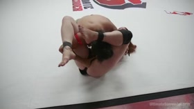 Beautiful big Tittied Wrestlers Struggle to make each other cum